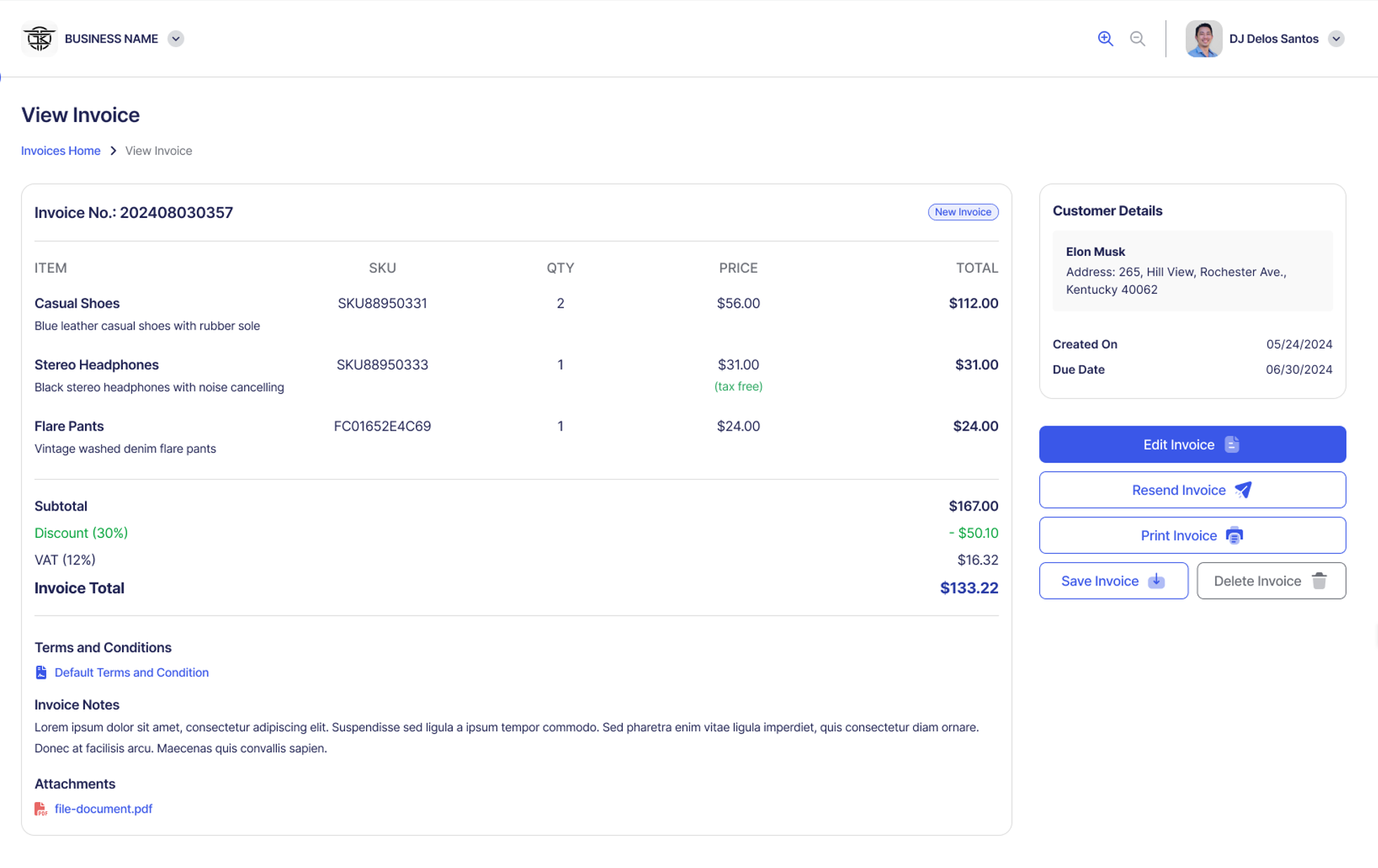 Invoisure — Payment & Invoicing