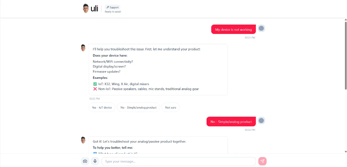 Hey Uli — Guided Troubleshooting